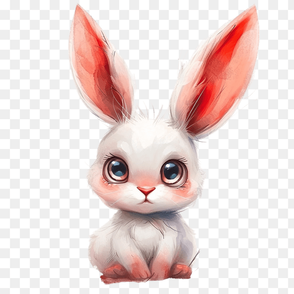 Cute White Bunny Clipart