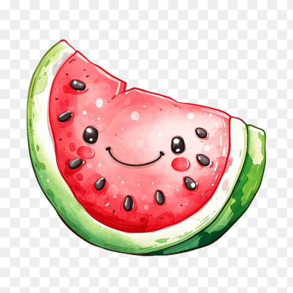 watermelon kawaii clipart