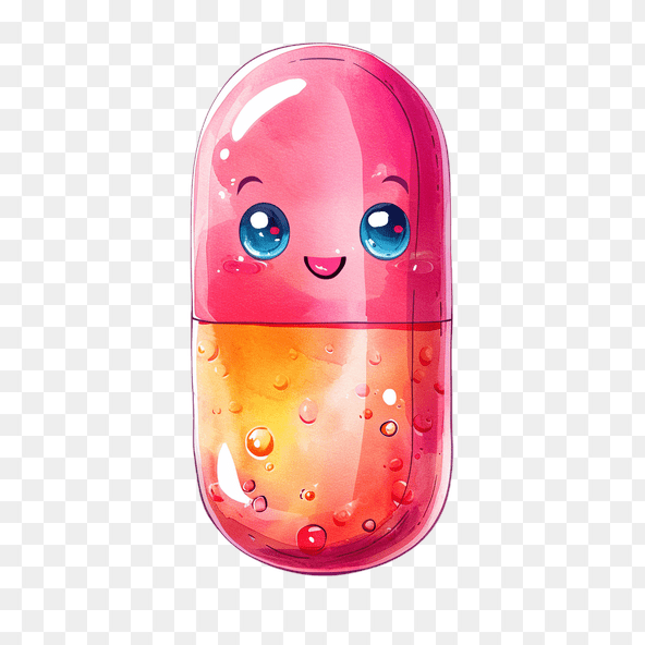 pink pill clipart