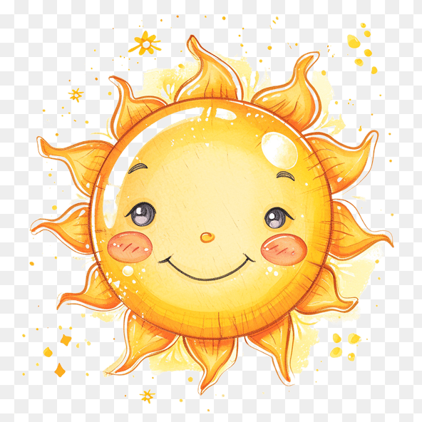 Cute Smiling Sun Clipart