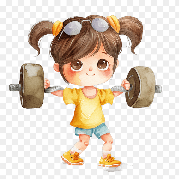 workout girl clipart
