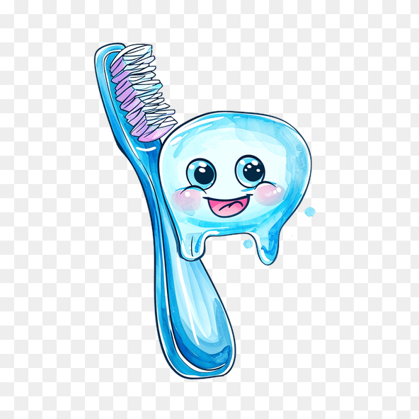 cartoon toothbrush clipart