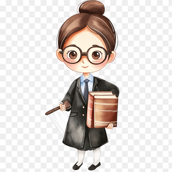 Cute Girl Judge Clipart