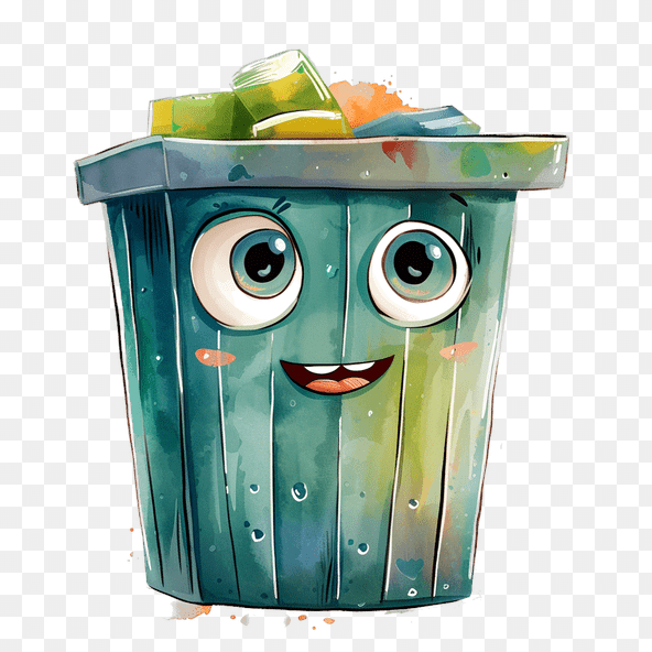 kawaii trash clipart
