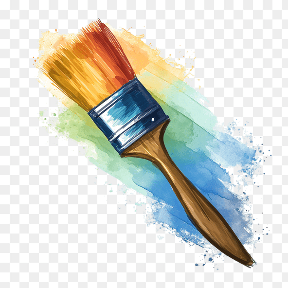 colorful Paint Brush Clipart