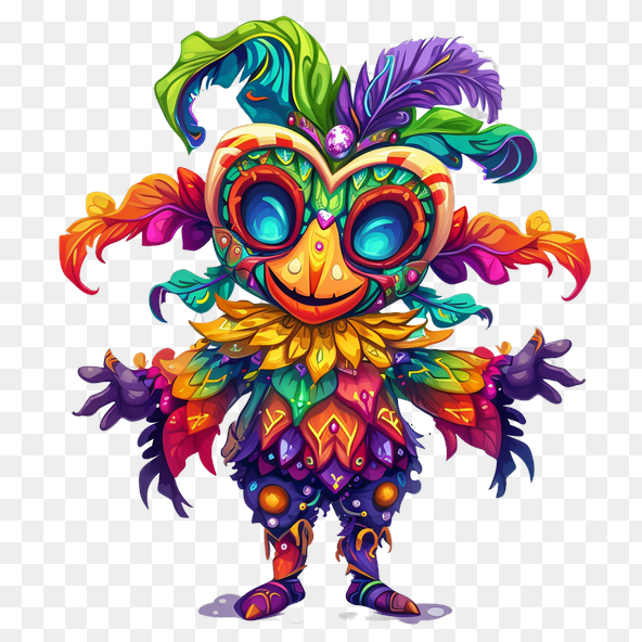 Colorful Carnival Jester Clipart