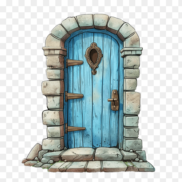 watercolor door clipart