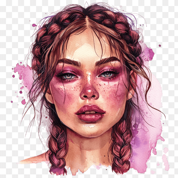 Watercolor make up clipart