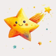 cute shooting star clipart