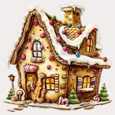 Christmas gingerbread house clip art