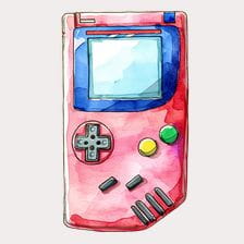 red gameboy clipart