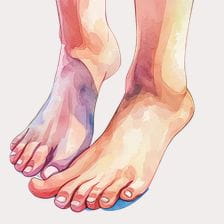 Foot Watercolor Illustration Clipart