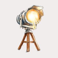 vintage spotlight clipart