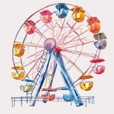 Colorful Ferris Wheel Clipart