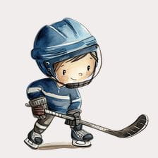 hockey boy clipart