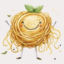 spaghetti character clipart