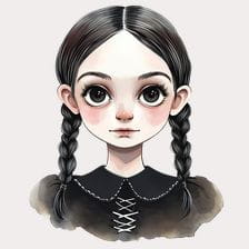 Wednesday addams clipart
