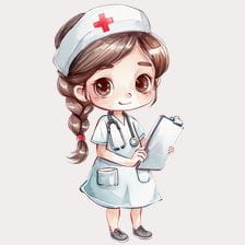 Cute Nurse Girl Clipart
