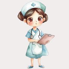 Cute Nurse Clipart Illustration