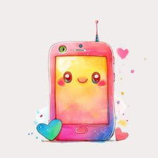 Cute Cartoon Phone Clipart