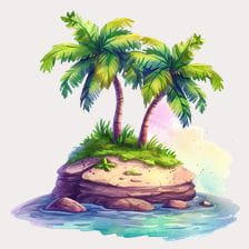 small island clipart