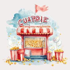 Popcorn stand clipart