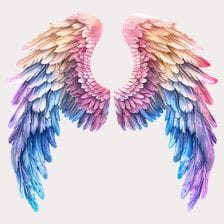 Colored Angel Wings Clipart