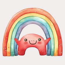 cute rainbow clipart