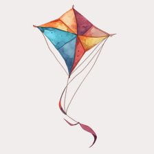 Watercolor Kite Clipart