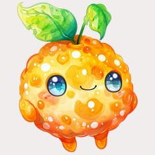 Cute Orange Cartoon Clipart