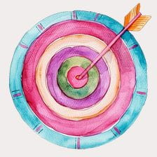 colorful target clipart