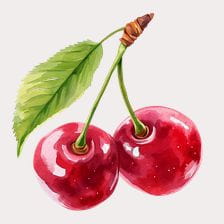 realistic cherry clipart