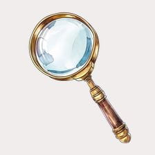 Antique Magnifying Glass Clipart