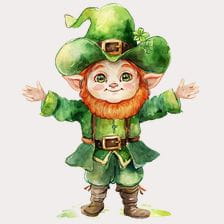 green leprechaun clipart