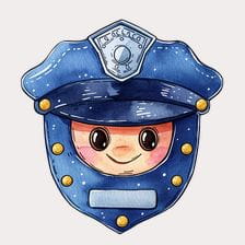 Cute Police Badge clipart