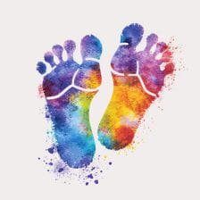 watercolor footprint clipart