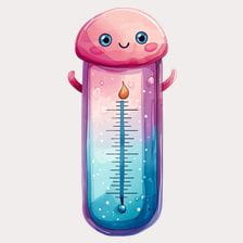 Cute Cartoon Thermometer Clipart