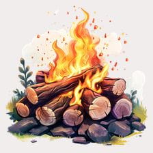 artistic campfire clipart