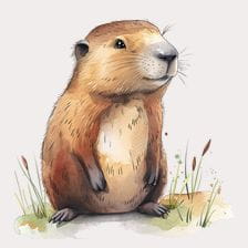 cute groundhog clipart