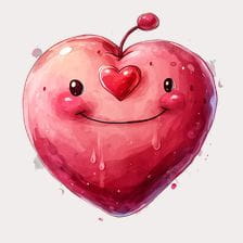 Cute Watercolor Heart Clipart