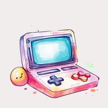 watercolor video game clipart