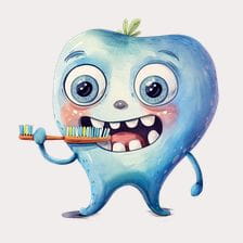 cute brushing teeth clipart
