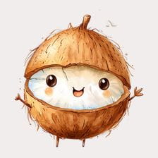 cute coconut clipart