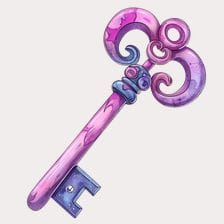 purple clipart key