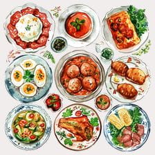 Delicious Watercolor Food Clipart