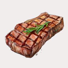 raw steak clipart
