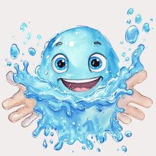 Happy Water Drop Clipart