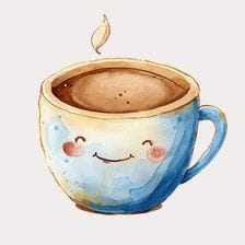 Kawaii Coffee Mug Clipart