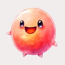 Happy Orange Blob Clipart