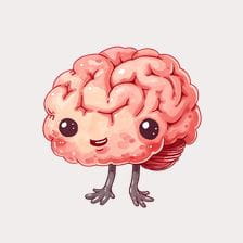 Kawaii Brain clipart
